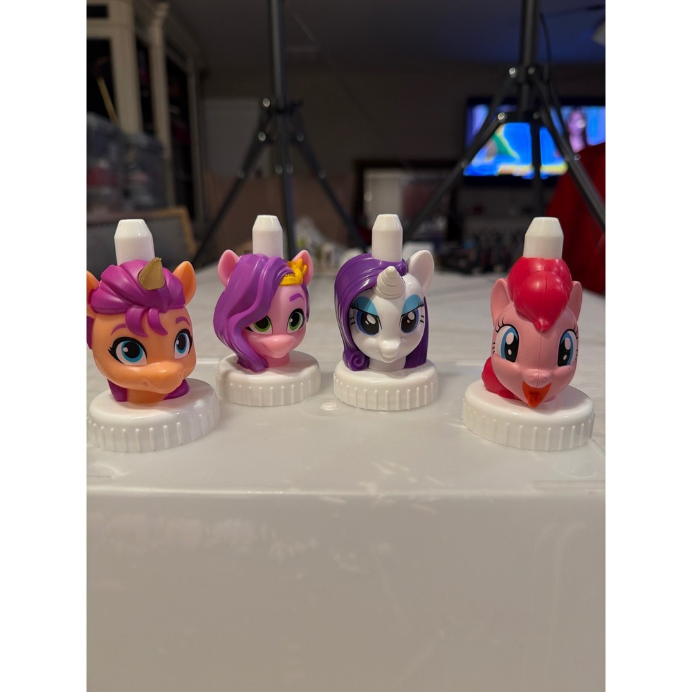 My Little Pony Good2Grow Bottle Toppers Set of 4 Pinkie Pie Rarity Sunny Pipp